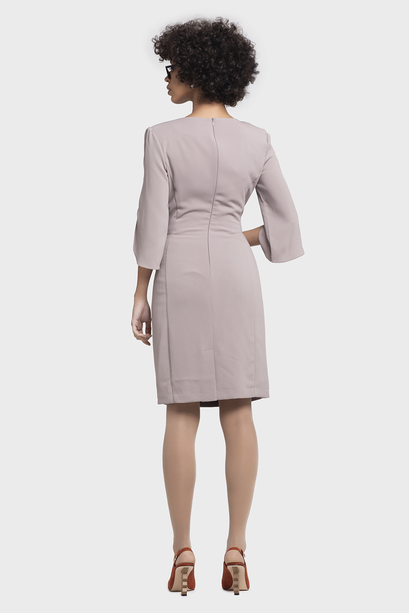 Long Sleeve Slit Formal Occasion Dress for Women - LBV Fashion