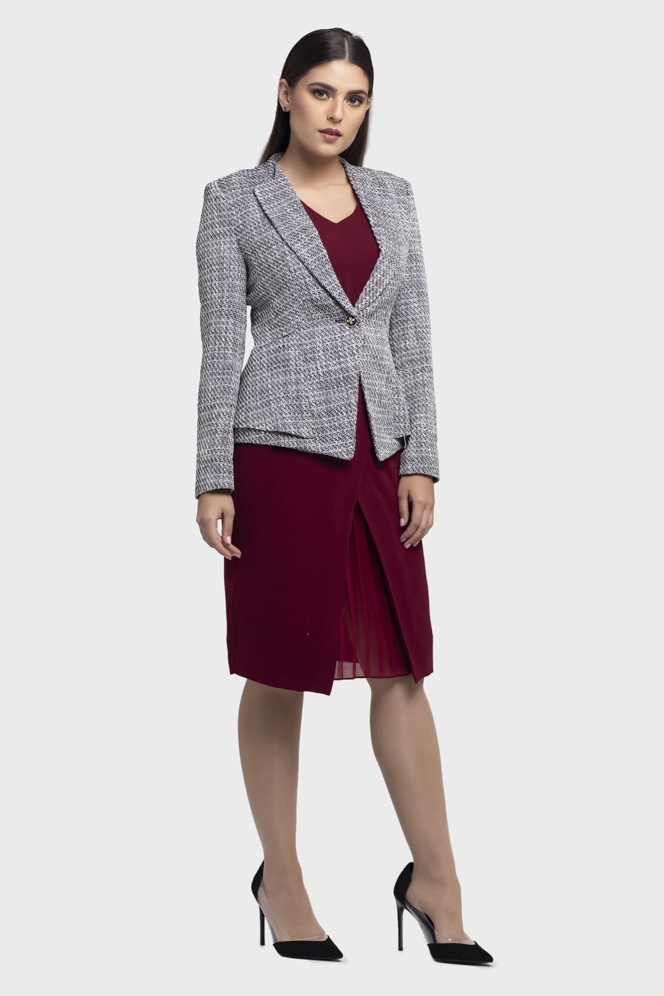 Tweed Workwear Jacket For Women