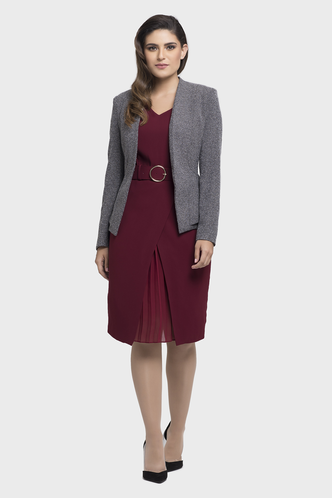 petite side peplum jacket