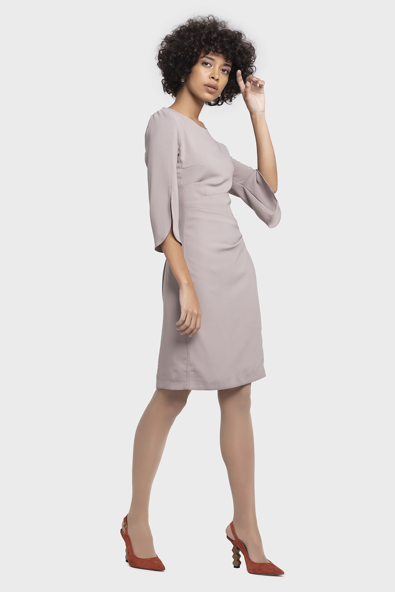Long Sleeve Slit Dress for Women - LBV Fashion