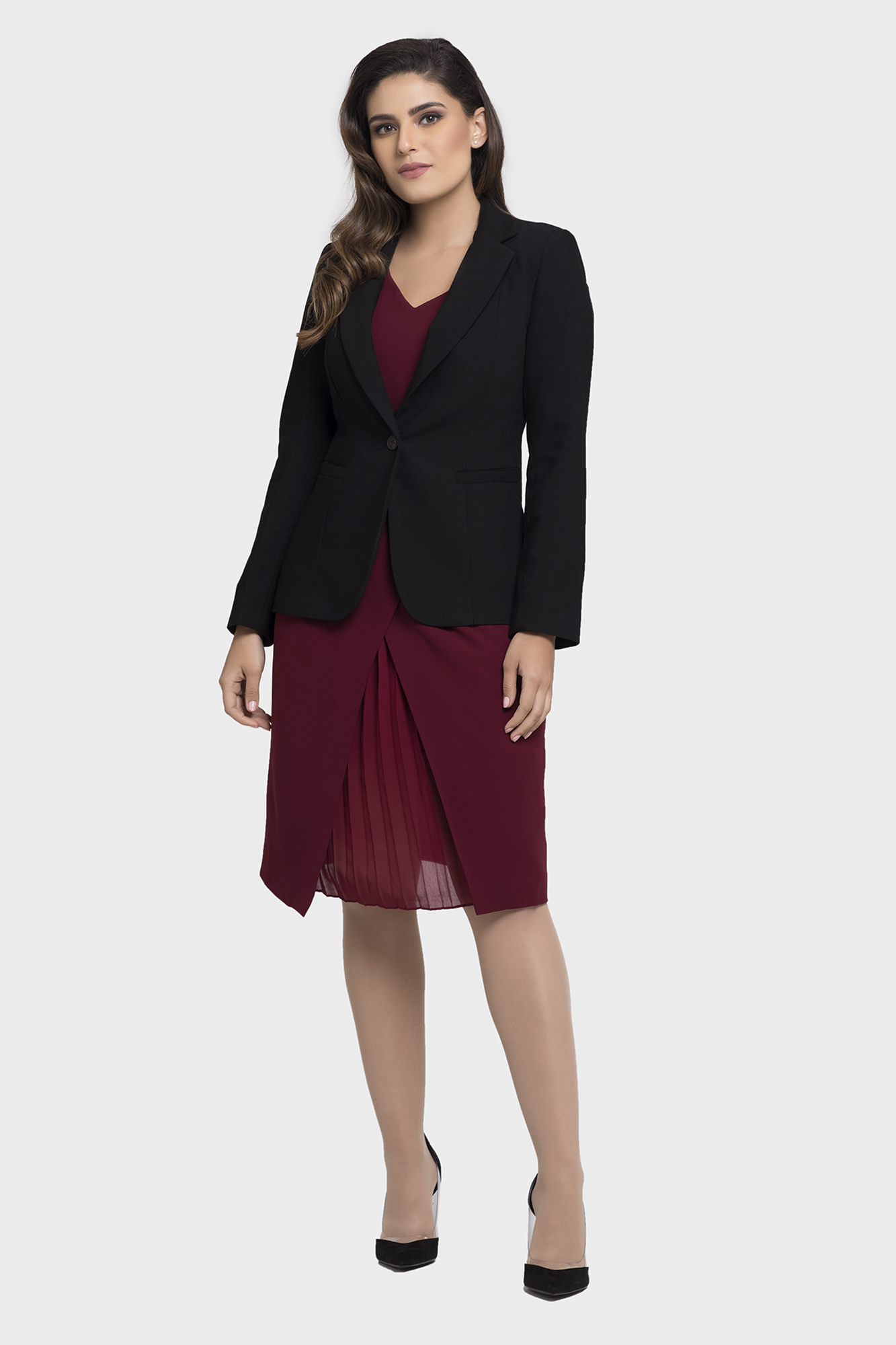 One Button Womens Workwear Jacket | LBV Fashion