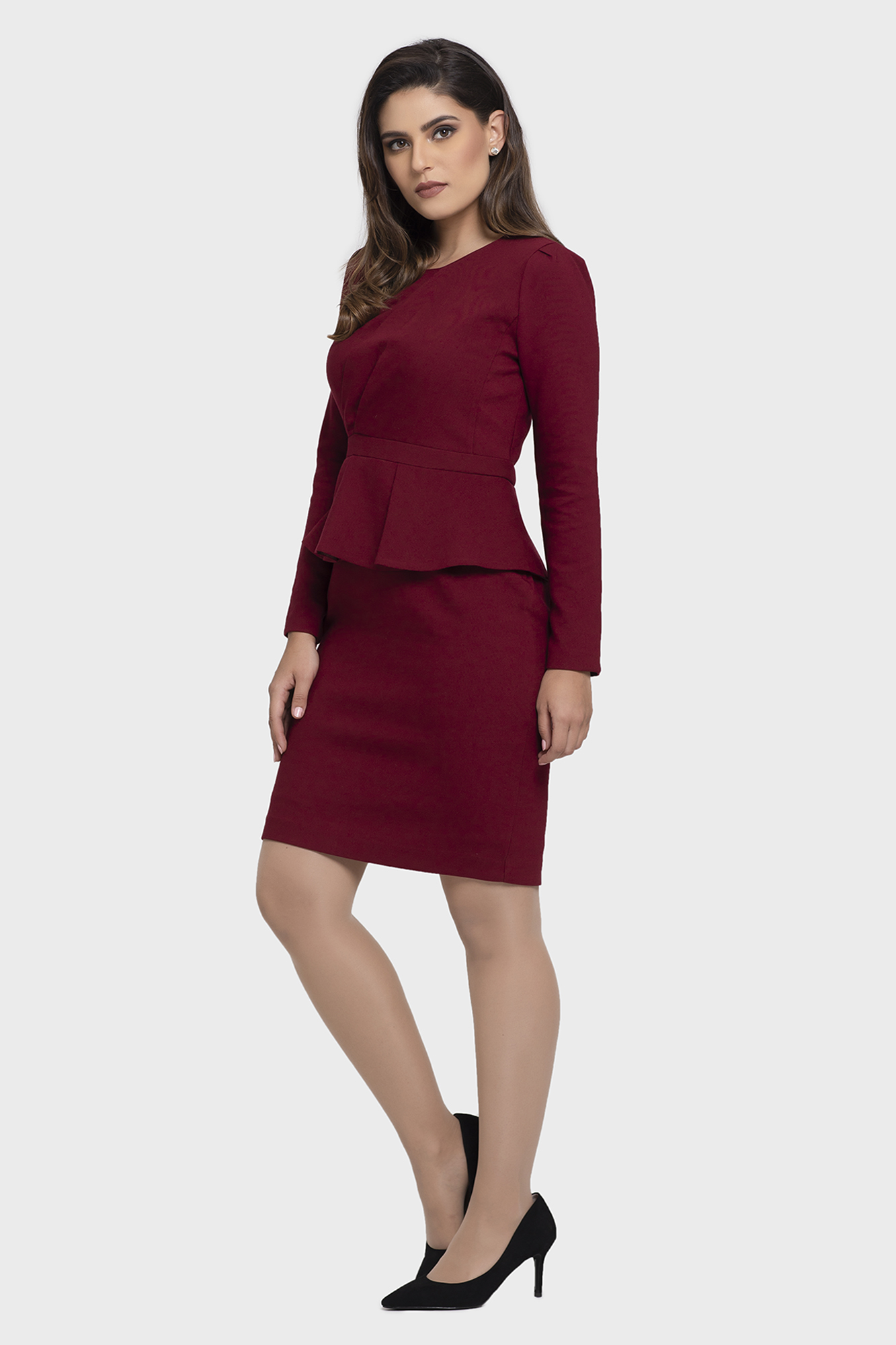 Ivanna Peplum Bodice workwear dress For Women - LBV Fashion