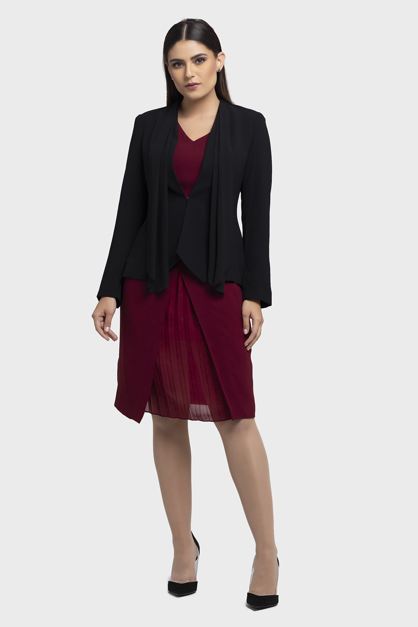 chiffon casual dress jacket for womens