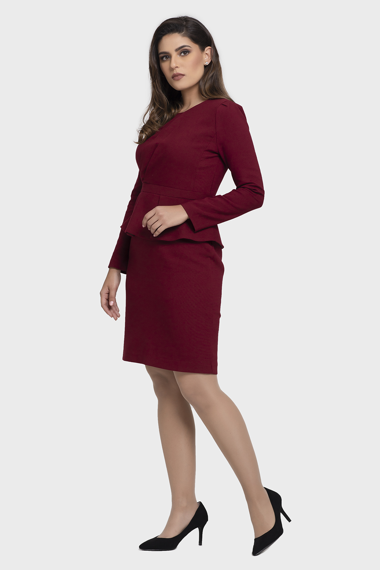 Ivanna Peplum Bodice Formal Occasion Dress For Women - LBV Fashion