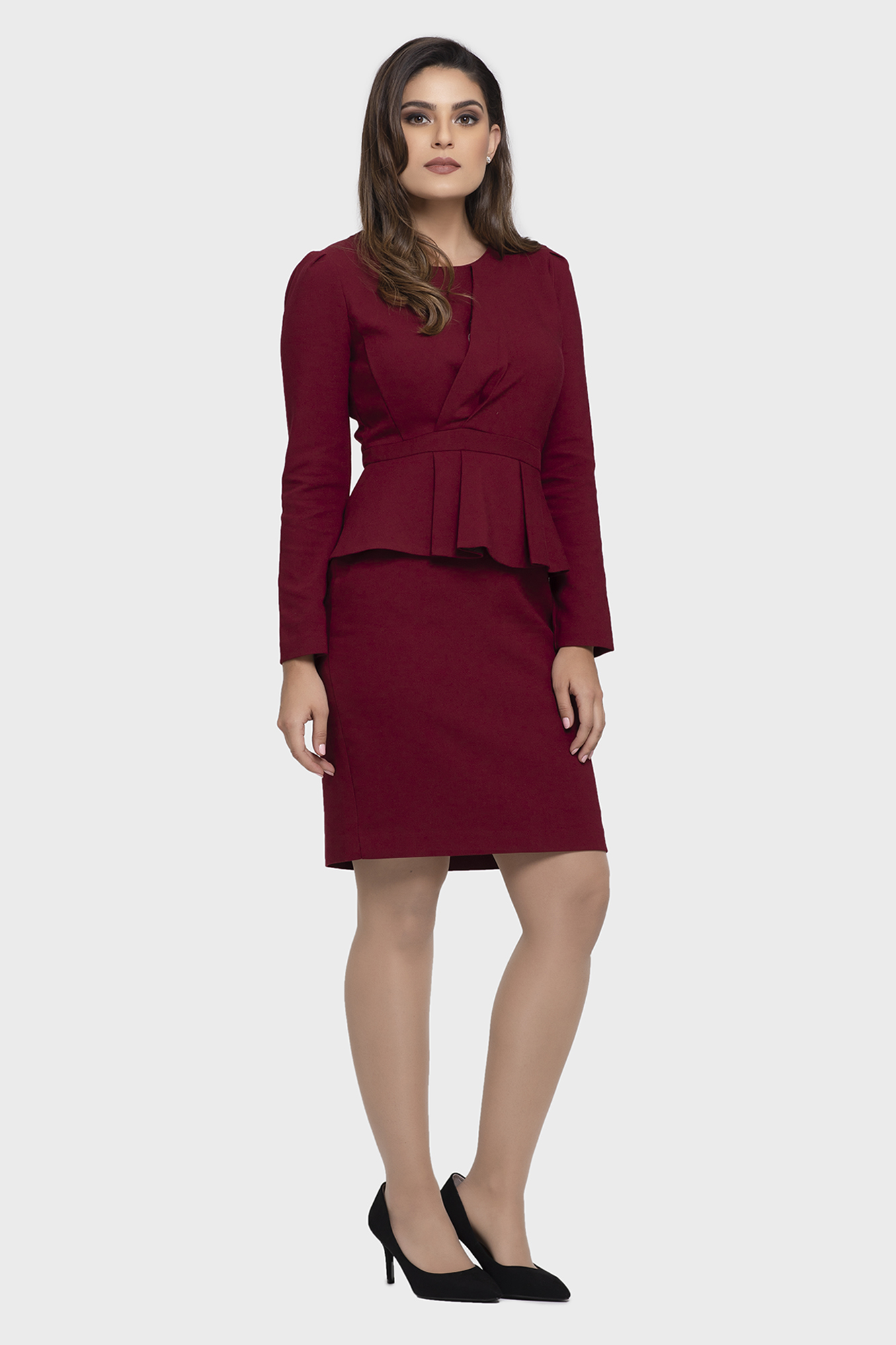 Ivanna Peplum Bodice Formal Occasion Dress For Women - LBV Fashion