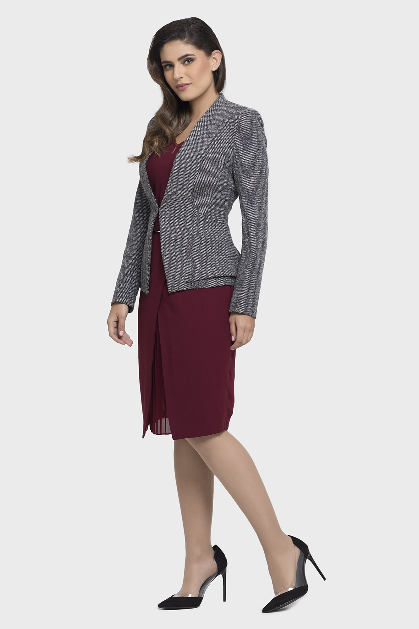 ladies side peplum jacket