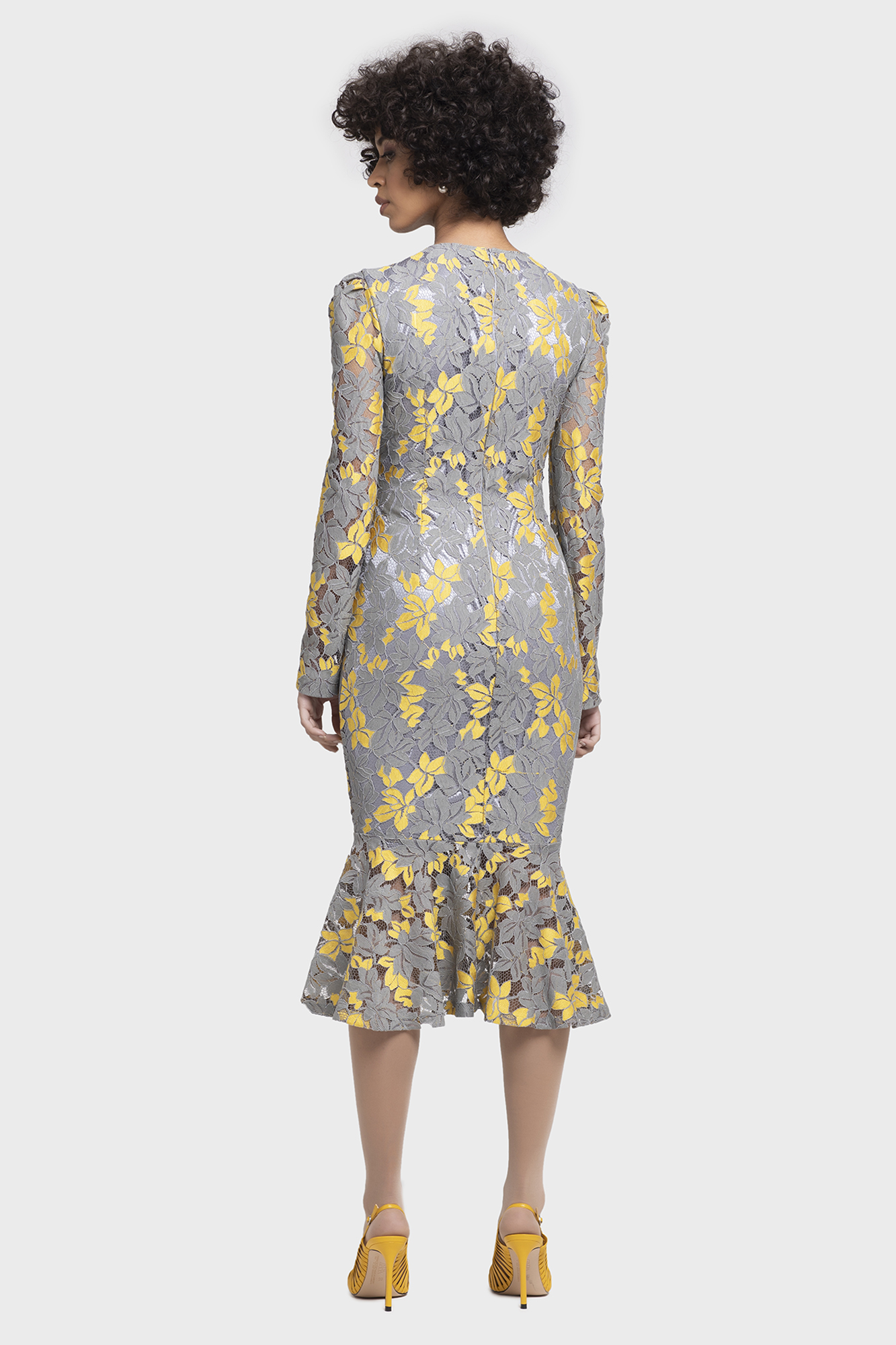 Mermaid Grey Long Lace Dress For Women - LBV Fashion