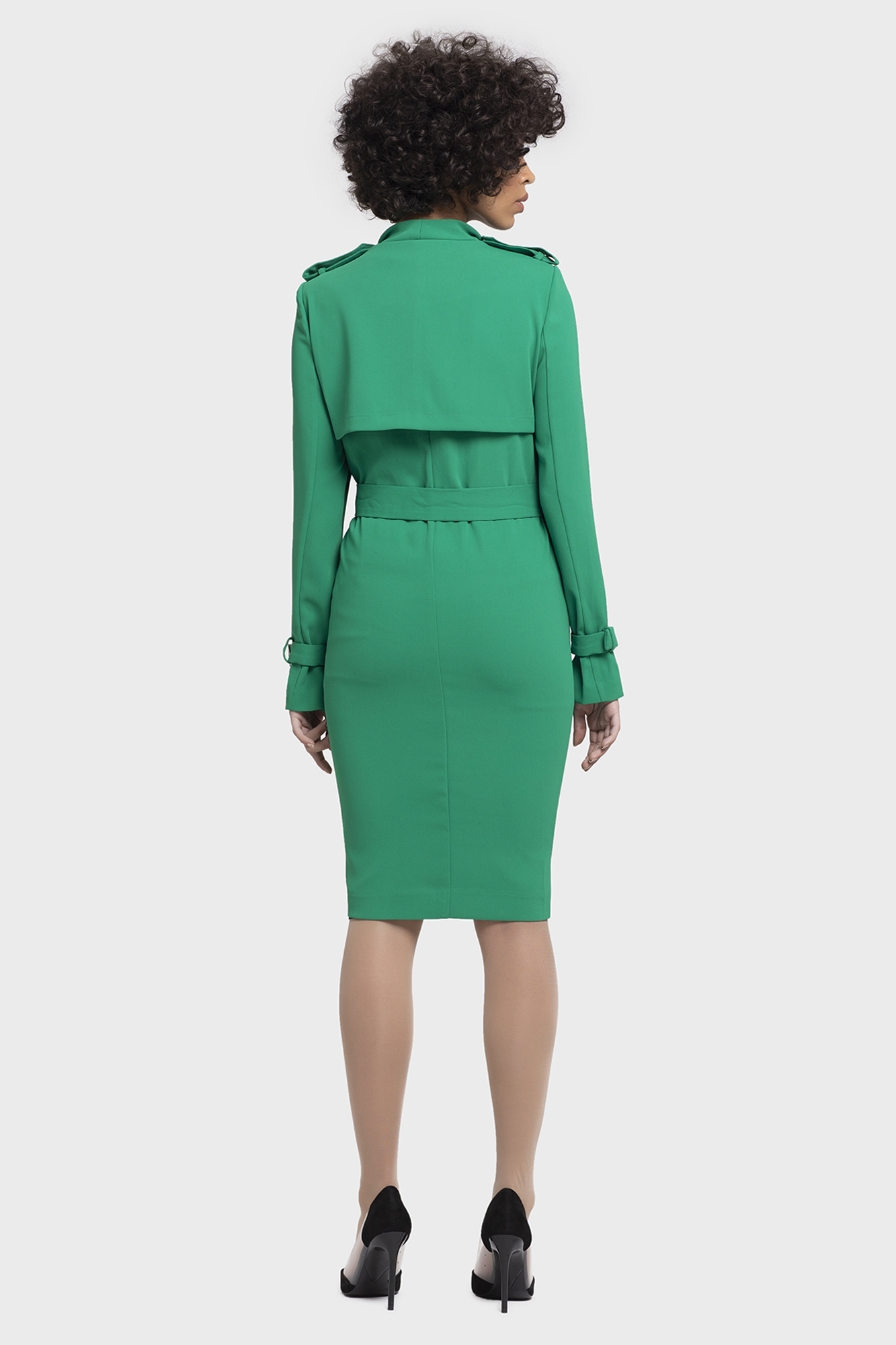 women green autumn coat