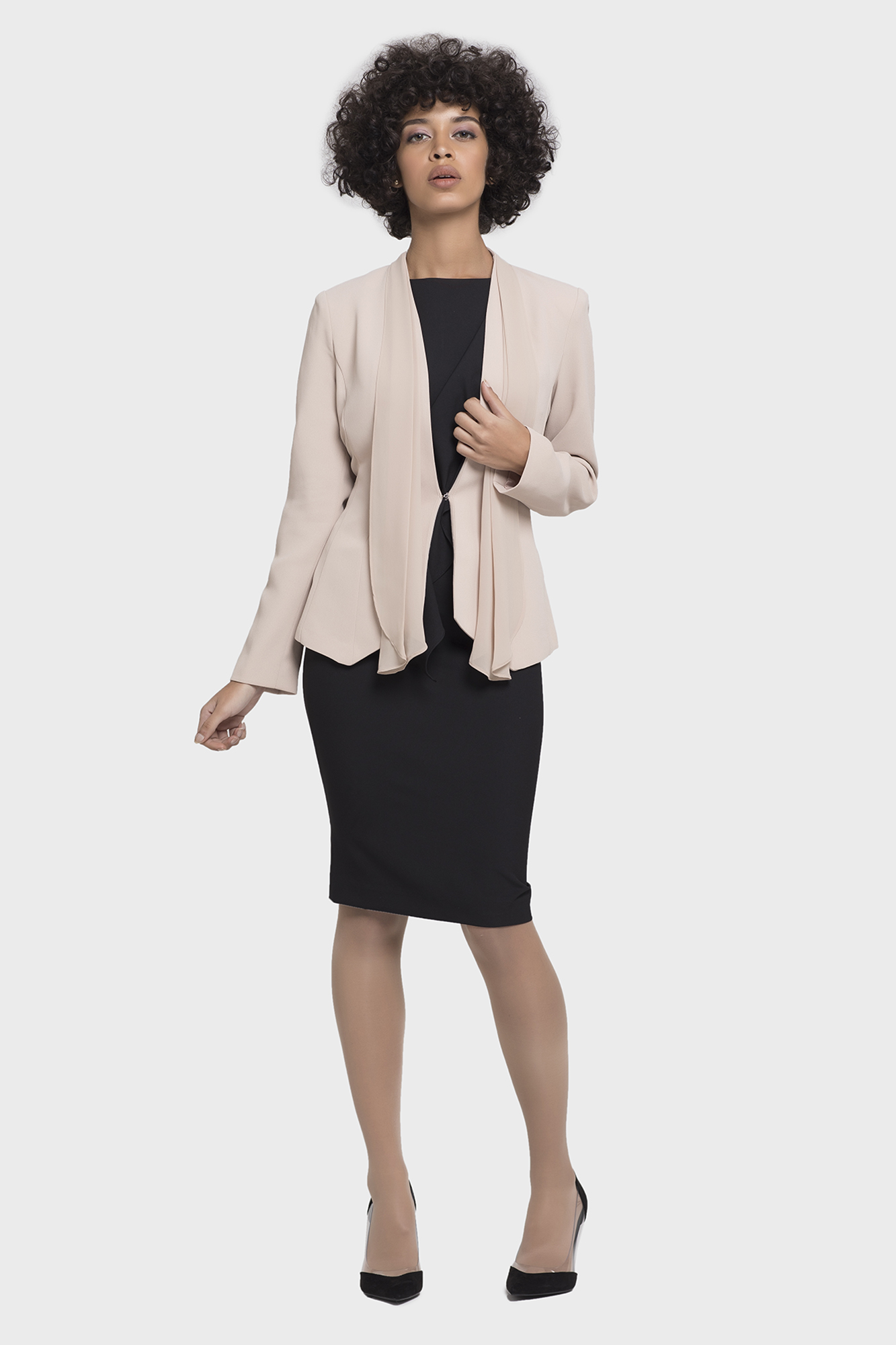 Tailored Chiffon Scarf Jacket - Image 5