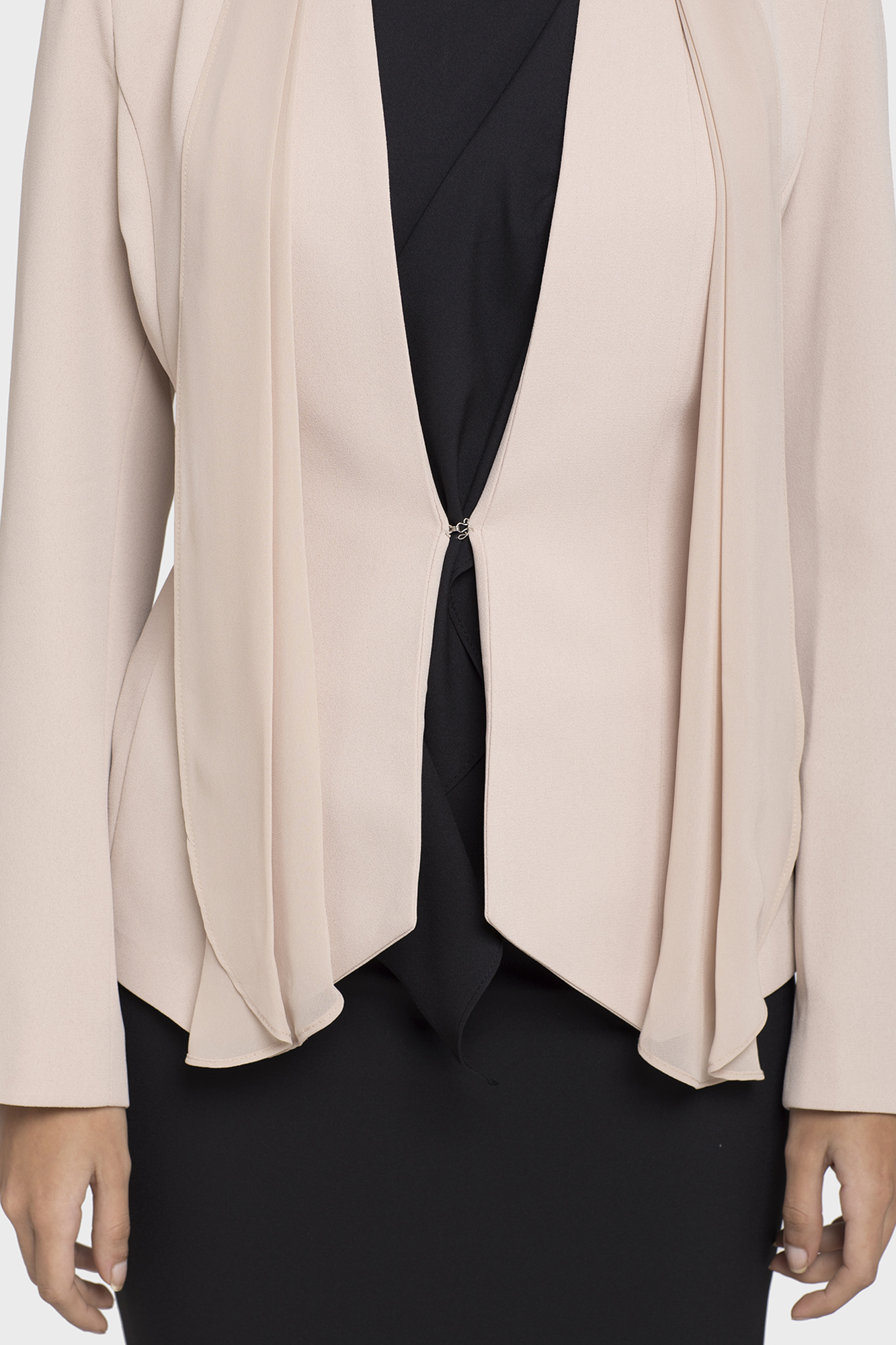 beige chiffon casual jackets for women