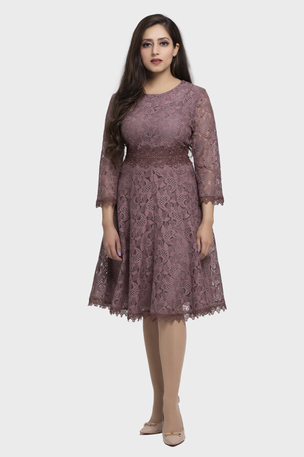 Grace Lace Flare Dress - LBV Fashion