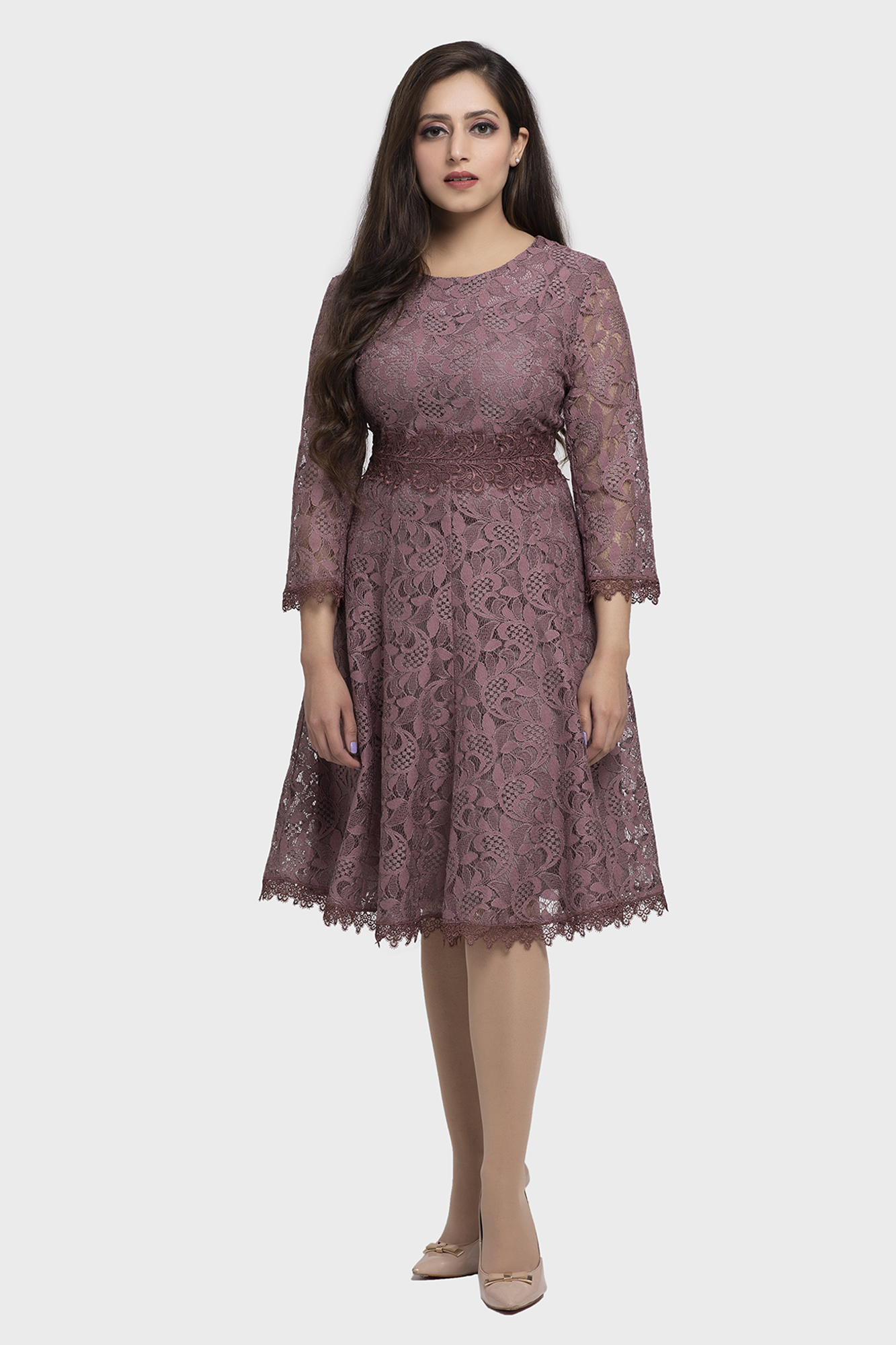 Grace Lace Flare Dress - LBV Fashion